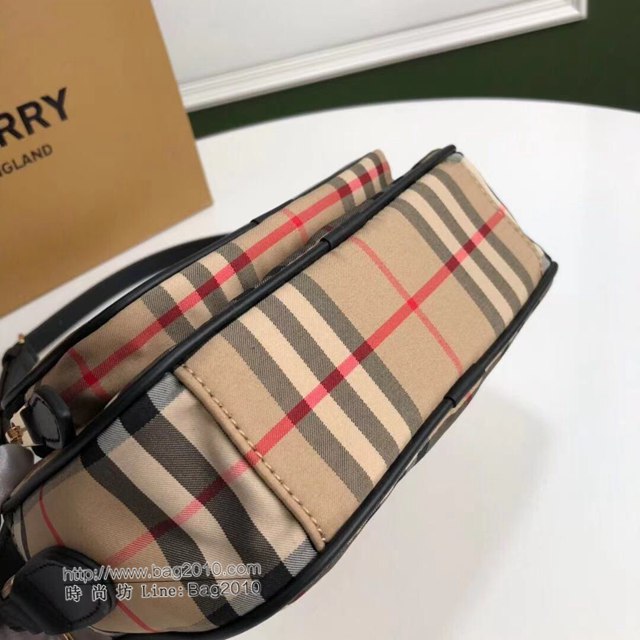 Burberry專櫃新款包包 巴寶莉Vintage復古格紋棉相機包斜挎包  db1023